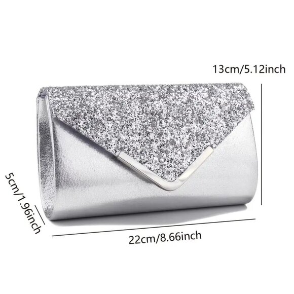 SPARLING SILVER EVENING BAG - Picture 2 of 2
